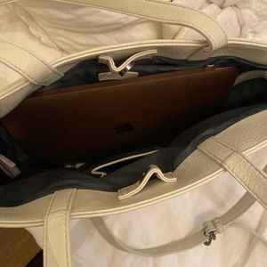Matt & Nat Accessories - Matt & Nat tote/lap top purse - cream white Matt & Nat Accessories - Matt & Nat tote/lap top purse - cream white